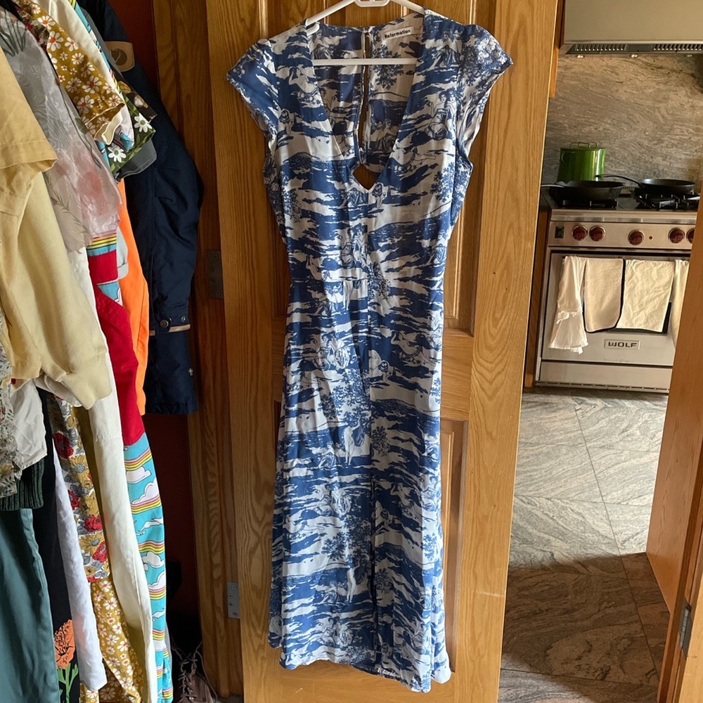 Reformation Wellfleet Dress in Naked Lunch size 8 Offers considered